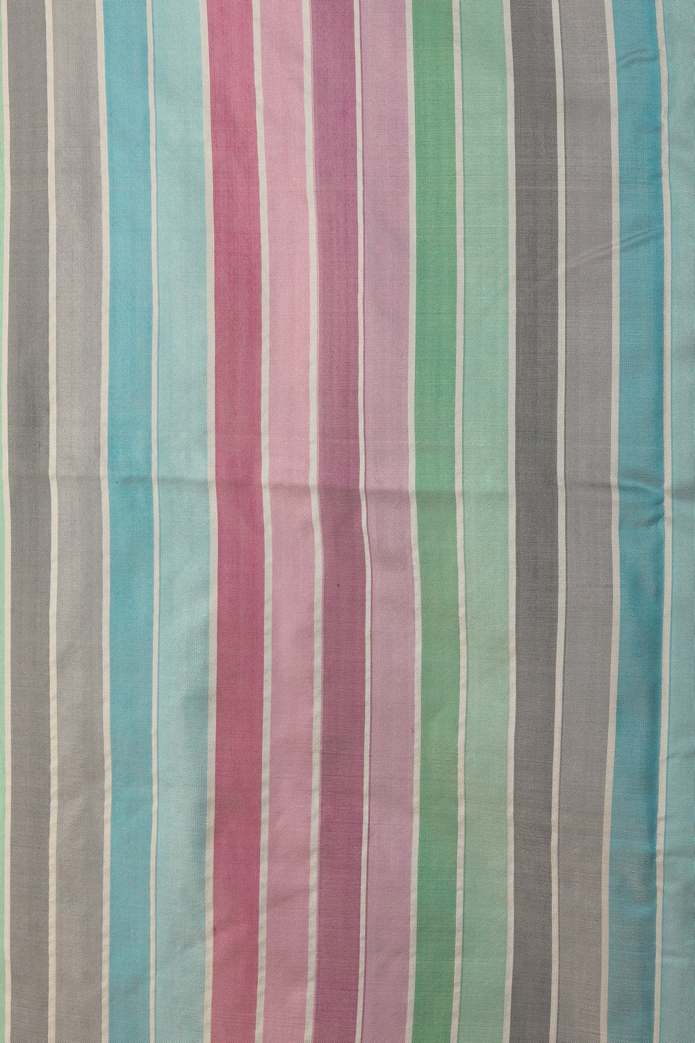 Image of Multi-Stripe Silk Ikat Saree